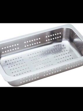 NEW Box  Blanco 514015 Stainless Steel Colander, sits on sink rim